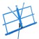 Pupiter H-155 cm, stand for notes 50 x 28 cm, blue