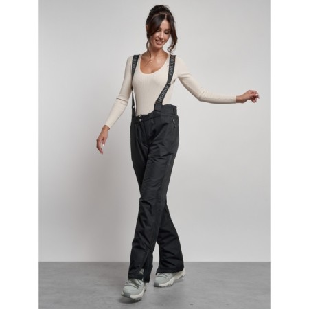 Semi -combinezone ski insulated female winter, size 48, black color-2