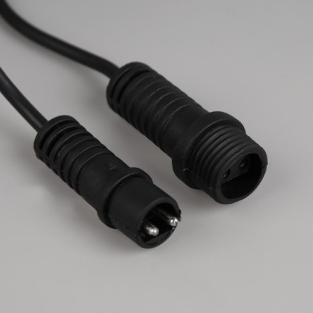 Girlyanda "BelT-Light" 5 m with nozzles "dew", IP44, UMS, dark thread, 50 LED, white glow, 3 V-3