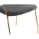 CHAMELIA chair Kamelia metal/velor, gold/gray 57x55x80 cm