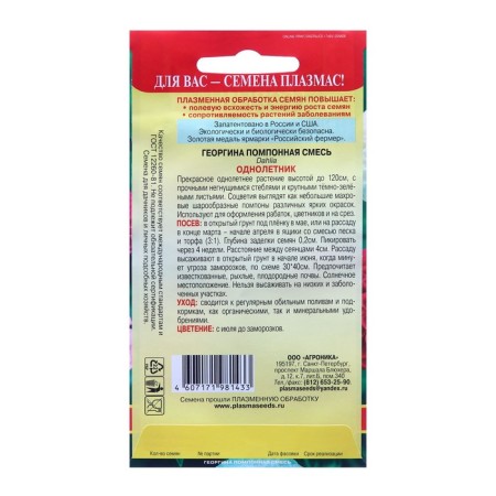 Georgina Seed Taush "Pomopone", mixture, 12 pcs-1