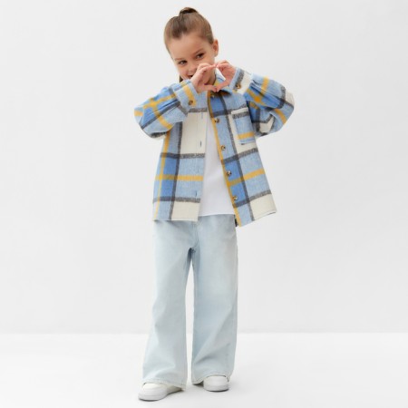 Children's shirt KAFTAN insulated, size 32 (110-116 cm), blue-1