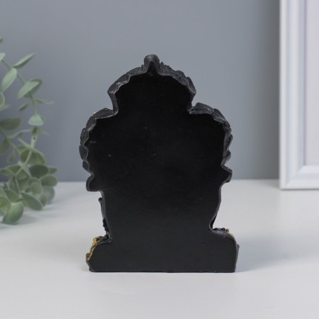 NECSK Polystone "Ganesha on the throne" 9.5x9.5x14.2 cm-2