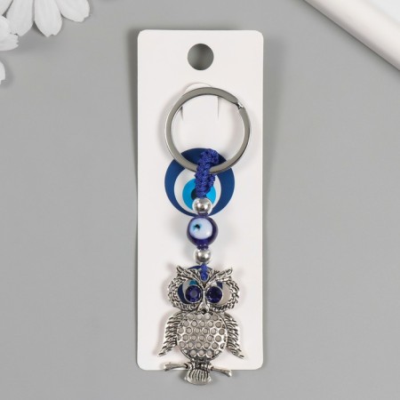A keychain from the evil eye "owl on a branch" 3.3x7 cm-3