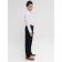 Pants for boys, height 134 cm, black color