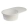 Curler for a kitchen made of stone Zein 11/G31, 720 x 455 mm, oval, overflow, white color