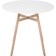 Round table Skandi metal, white/natural 80x80x73 cm