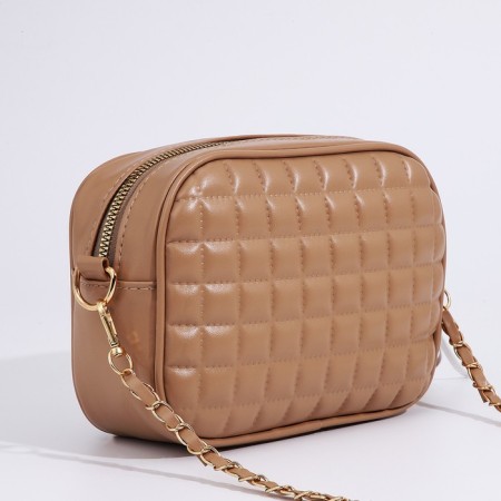 Cross-Bodi Bag on a zipper, beige color-2