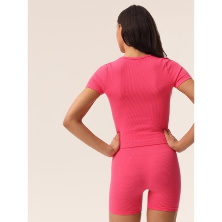 Women's T-shirt with texture Rubchik Mirey Maglia, size 44-46, pink color-1