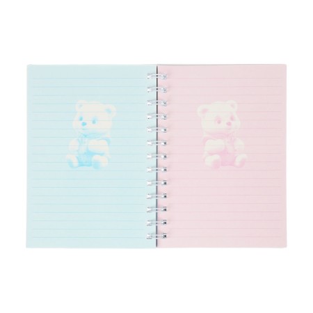 Notebook Gift Book on the comb 80l, line, color block, PVC cover 3D Bear (17.6x13.5cm) 105-6