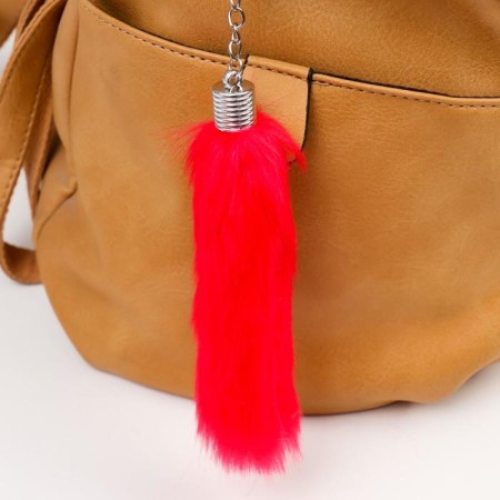 Fluffy on the ring "Color tail" mix 12 cm