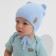 Children's hat minku, rr 35-40, blue color