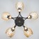 Svetogor chandelier "Love" 5x60W E27 Black 53x53x23cm