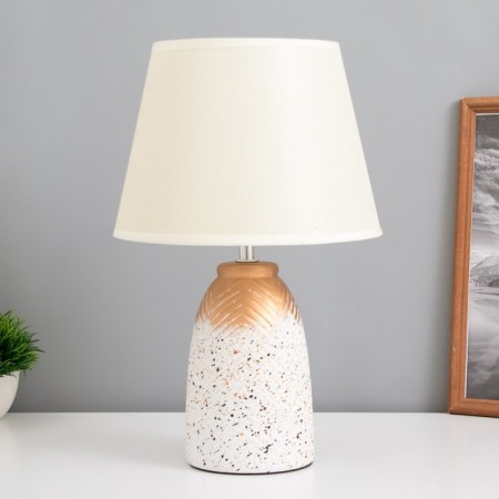 Table lamp "Kiu" 1x40W E14 white/gold 22x22x34cm