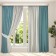 Set of curtains "Canvas", size 200x260 cm, 2 pcs, turquoise color, gray color