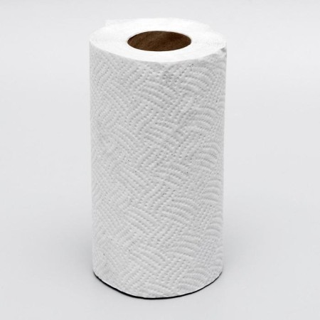 Paper towels, with perforation, 1 layer, 20 m, light gray