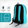Youth backpack with lightning, external pocket, blue color