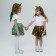 Carnival set "Winter Dragon", green color: wings, skirt and rim