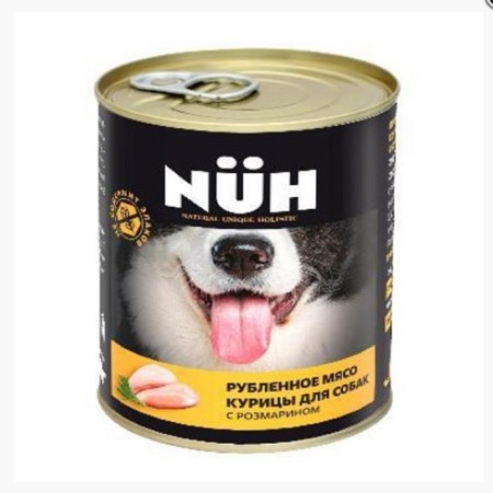 Wet feed nuh chicken bezernovaya for dogs of medium and large rocks 340 gr.