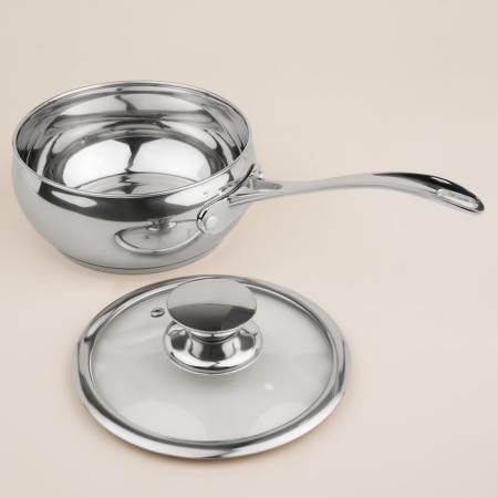 Stainless steel bucket SL Home "Olla", 1.5 l, d = 16 cm, h = 7.5 cm, with a lid, induction-3