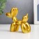 Souvenir Polystone "Air Ball - Dog" gold 8x10x4 cm