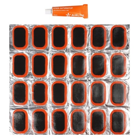 Remkomplekt for cameras, oval patch 50x30 mm - 24 pcs., Clay Activator 12ml ATRS106-1