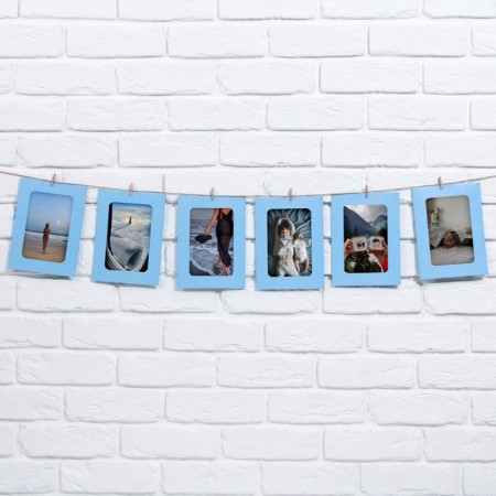 Girland for photos with clothespins "Blue", 6 pcs.-1