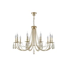 Crystal Lux, Victoria 3340/310, E14, 10x60 W, 56.7x86x86 cm, Golden color