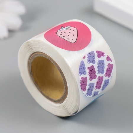 Sticker Paper "Mimic" d = 2.5 cm 252 pcs in the roll-1