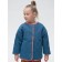 Bilateral jacket for girls, height 110 cm, jeans color