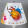 Basketball table lamp E14 15W orange-white 6x30x32.5 cm Risalux