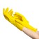 Gloves latex economic size m, 30 g, yellow color