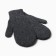 Two -layer woolen mittens, graphite color, size m