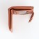 Women's wallet on the button, beige color