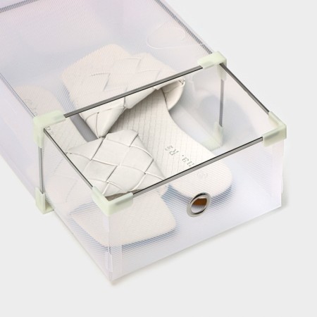 Shoe storage box Middle Size, 20 × 31 × 11 cm, 3 pcs, white color-6