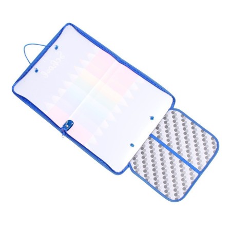 A4 labor folder with handles, 325 x 230 x 25 mm, zipper around, folding bar, plastic, PTR-6 calligrata "pencils"-6