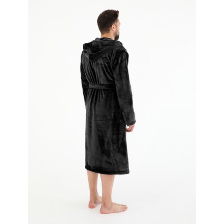 Male robe, size 56, black color-1