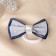 Hair gum "Schoolgirl" double, peas, 6.5 cm, blue-white