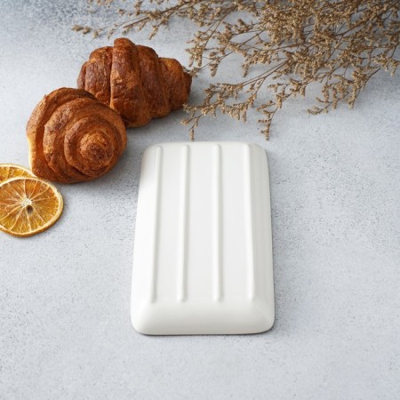 Ceramic rectangular "Temptation", 20 × 11 × 2 cm, beige color-7