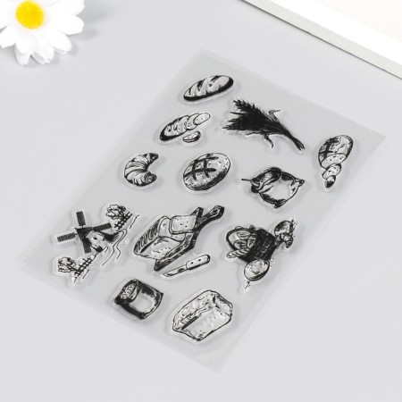Stamp for creativity Silicon "Bread and Mill" 16x11 cm-1
