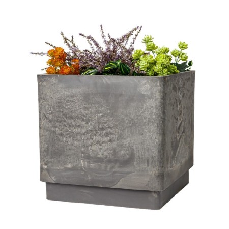 Kashpo for flowers and plants, charcoal 40x40x40cm, 57l-3