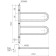 The heated towel rail Electric Tera "Blueger", 450x500 mm, rotary