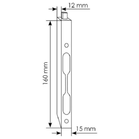 Spinge end L160 BL, black-1