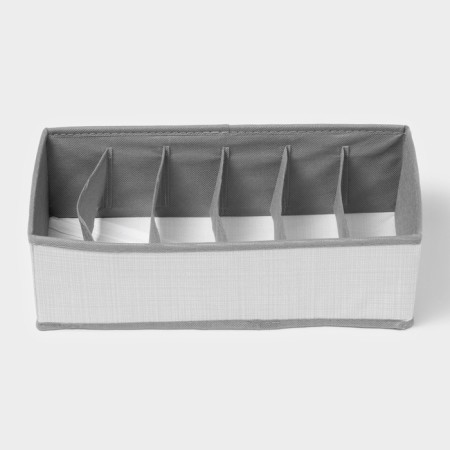 Organizer for storing linen "Thread", 6 cells, 32.5 × 15.5 × 10 cm, color gray color-2