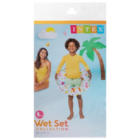 Circle for swimming "Bright", D = 61 cm, from 6-10 years old, color mix, 59241NP intex-9