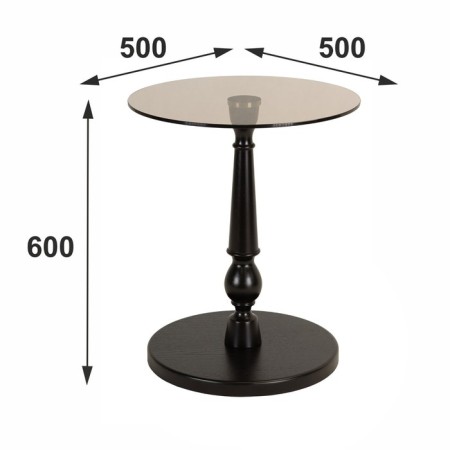 GOOD Rio 1, 500x500x600, Wenge/Tinted Glass-1
