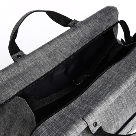 Road bag with lightning, external pocket, long belt, gray color-2