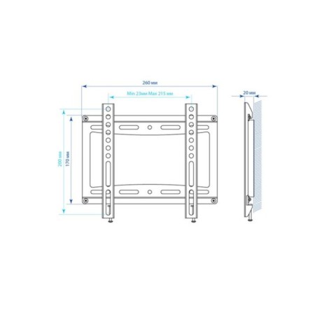 Kromax Ideal-5 Black 15 "-47" Max.35kg, wall-mounted bracket-1