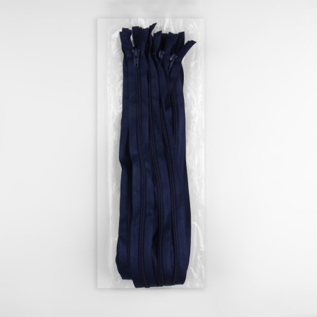 Lightning "Spiral", No. 5, detachable, automatic lock, 60 cm, dark blue color-2