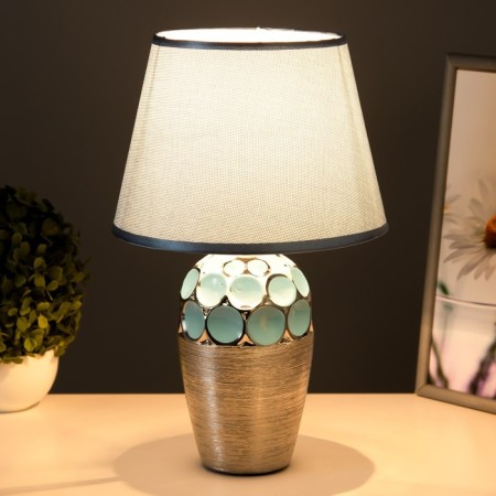 E14 40W Blue-Chromovye table lamp "Assami" 22.5x22.5x35 cm Risalux-2